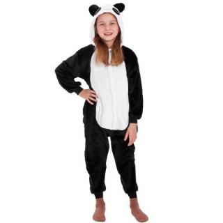 Plyšový overal Kigurumi - vzor panda - 110 - 120 cm