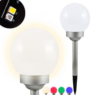 Solárna LED záhradná lampa WHITE BALL - 15cm - 3500K ...