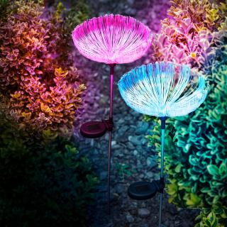 Solárna medúza z optických vlákien - 80 cm - farebné ...