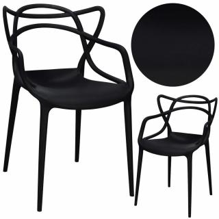 Springos Jedálenská stolička Matrix - čierna - 1ks