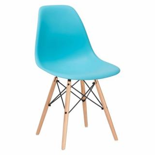 SPRINGOS Jedálenská stolička Milano modern - modrá - 1ks