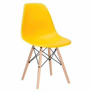 SPRINGOS Jedálenská stolička Milano modern - žltá - 1ks