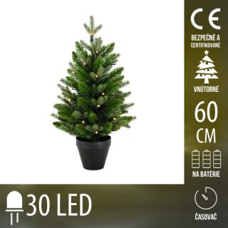Umelý Vianočný stromček LED na batérie - 30LED - 60CM ...