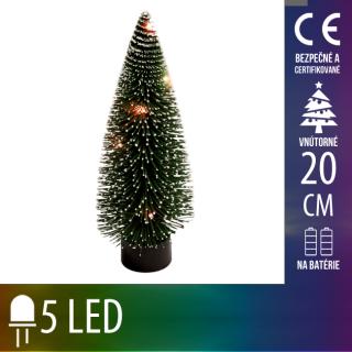 Umelý Vianočný stromček LED na batérie - 5LED - 20CM ...