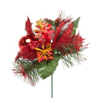 Vianočná dekorácia - 21 cm - červená