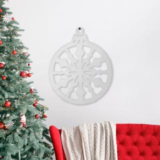 Vianočná dekorácia - guľa - 36,5 x 44 cm - biela / ...