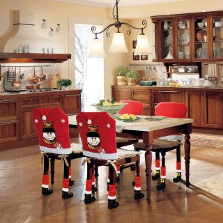Vianočná dekorácia na stoličku sada - Snehuliak - 50 x ...