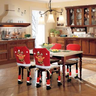 Vianočná dekorácia na stoličku sada - Sob - 50 x 60 cm ...