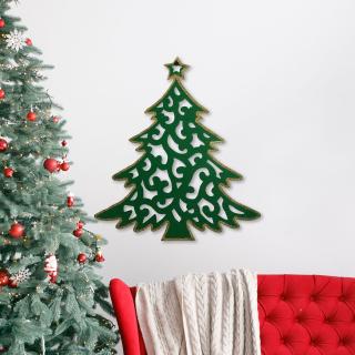 Vianočná dekorácia - vianočný strom - 39 x 45 cm - ...