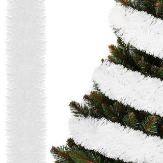 Vianočná girlanda - biela - 6 m - priemer 7 cm