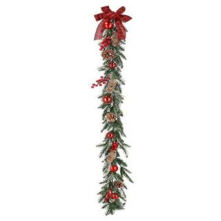 Vianočná girlanda s ozdobami - umelé ihličie - 150 cm