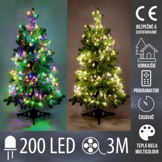 Vianočná LED svetelná mikro reťaz CLUSTER vonkajšia s ...