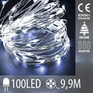 Vianočná LED svetelná mikro reťaz na batérie - 100LED ...