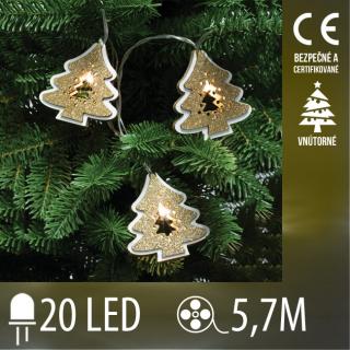 Vianočná LED svetelná reťaz vnútorná - drevené ...