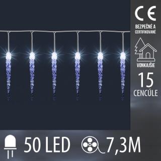 Vianočná LED svetelná reťaz vonkajšia - 15 cencúle - ...