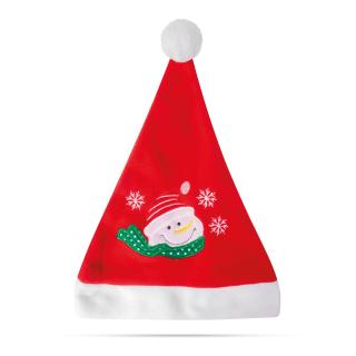 Vianočná mikulášska čiapka - Snehuliakový vzor - 27 x ...