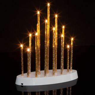 Vianočná ozdoba LED sviečka -  16 LED - teplá biela - 3 ...