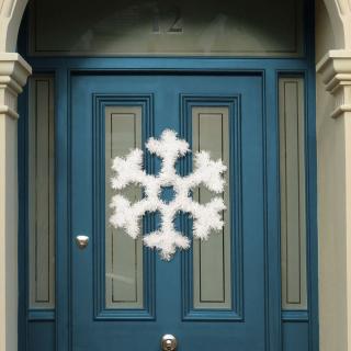 Vianočná ozdoba na dvere - snehová vločka