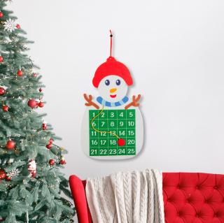 Vianočný adventý kalendár - Snehuliak - značenie na ...