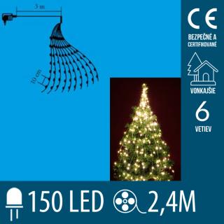 Vianočný LED zväzok svietiacich reťazcov - 6 reťazcov ...
