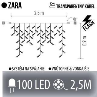 ZARA spojovateľná LED svetelná záclona vonkajšia FLASH ...