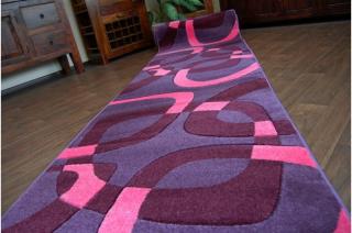 Behúň koberec Friese fialová (Kobercové behúne skladom v šírke)