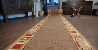 Behúň koberec Jena hnedý (Koberec behúň v šírke 67cm, 80cm,)