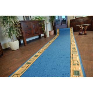 Behúň koberec Jena modrý (Koberec behúň modrý v šírke 67cm,)