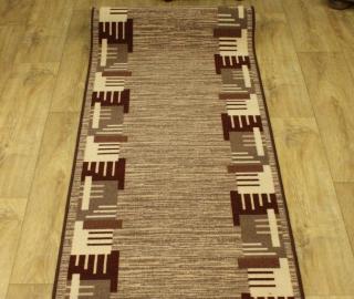 Behúň koberec LEO-béžový (Lacný behúň na gume v šírke 70cm,)