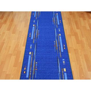 Behúň koberec PAS-modrý (Lacný behúň na gume v šírke 70cm,)