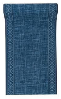Behúň koberec Sara modrý a šedý (Lacný behúň skladom v šírke)