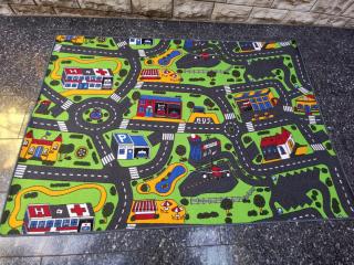 Detský hrací koberec City life na gume (Protišmykový koberec v)