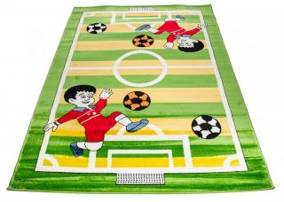 Detský koberec Happy futbal zelený (Kusový koberec rozmerov od)