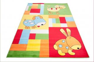 Detský koberec Happy K597A zelený (Kusový koberec rozmerov)