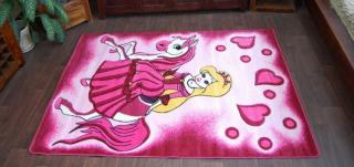 Detský koberec Happy ružový - princezna (Kusový koberec)