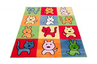 Detský koberec Happy zelený (Kusový koberec rozmerov)