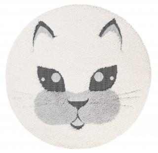 Detský koberec Mačka (Kruhový koberec v priemere 120cm)