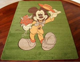 Detský koberec Myšiak zelený (Kusový koberec rozmerov)