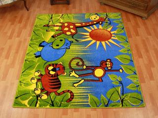 Detský koberec Safari zelený (Kusový koberec rozmerov od 100 x)