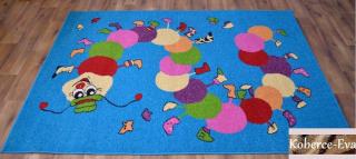 Detský koberec Stonožka  (Kusový koberec rozmerov)