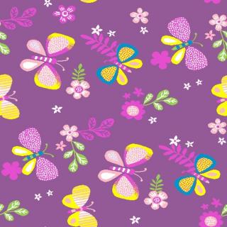Detský kusový koberec Motýliky fialový (Fialový koberec v)