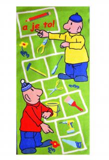 Detský skákací koberec Pat a Mat (Kusový detský koberec)