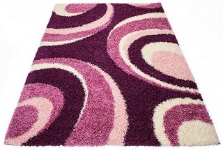 Koberec Shaggy 3677A DP (Fialový Shaggy koberec v rozmeroch od)