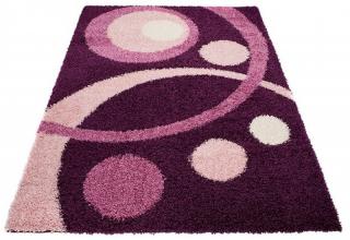 Koberec Shaggy 9197A (Fialový Shaggy koberec v rozmeroch od)