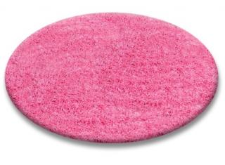 Koberec Shaggy Parisian ružový kruh (Shaggy koberec kruh v)