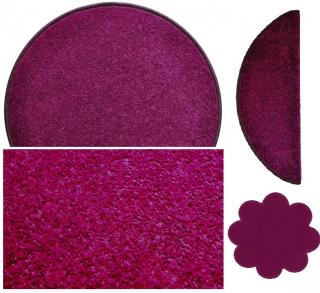 Kusový koberec Eton fialový  (Fialový koberec v tvare:  kruh,)
