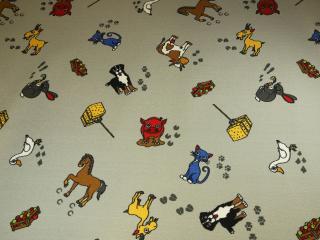 Metrážový detský koberec Farma šedý (Detský slučkový koberec v)
