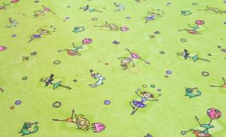 Metrážový detský koberec Happy 232 zelený (Detský slučkový)