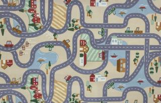 Metrážový detský koberec Scanroad 39 (Detský slučkový koberec)
