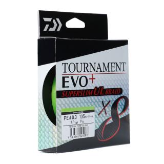 Šnúra Daiwa Tournament X8 Braid EVO+ Superslim UL 135m PE 0,3 Chartreusse